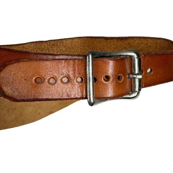 Vintage Tooled Stamped Leather Atlanta Falcons Visor Football NFL Handmade - Picture 5 of 7